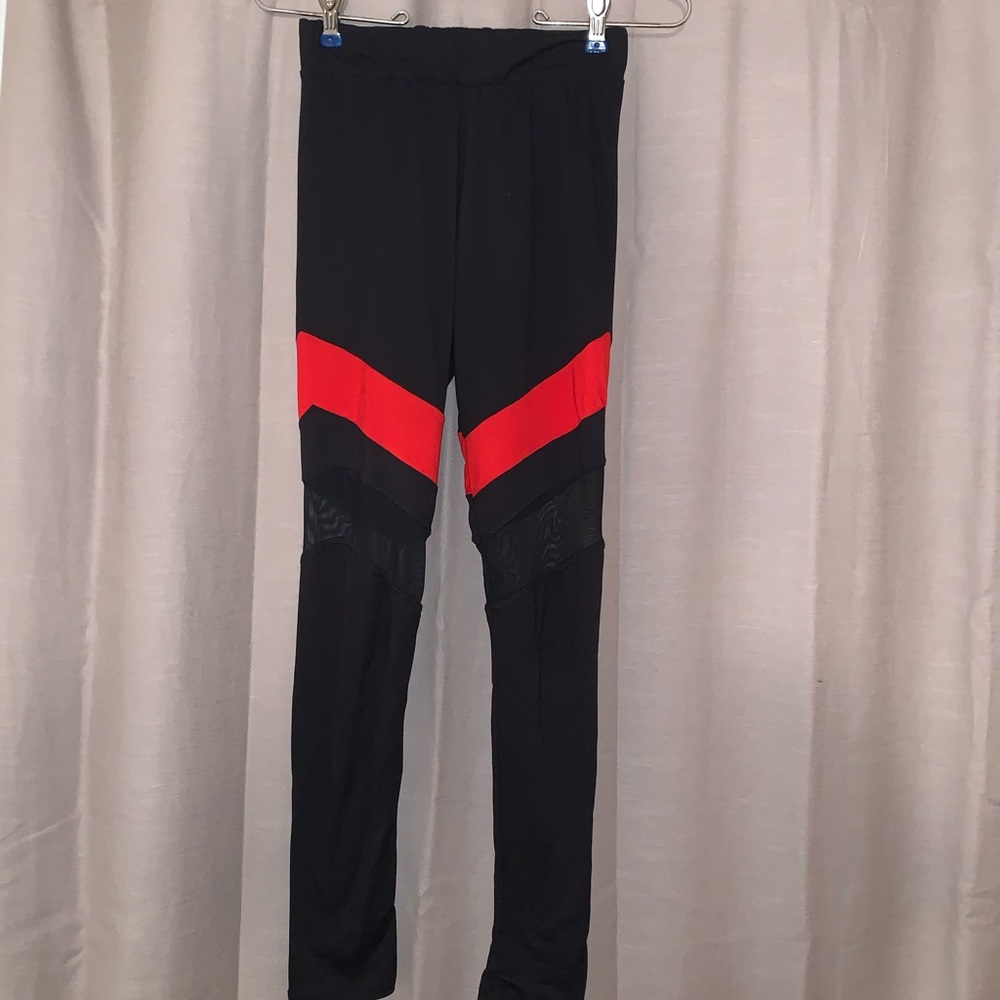 HighRise Color Blocked W/ Mesh Leggings